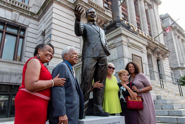 Statue of Newark Mayor Kenneth Gibson Unveiled In Front of City Hall