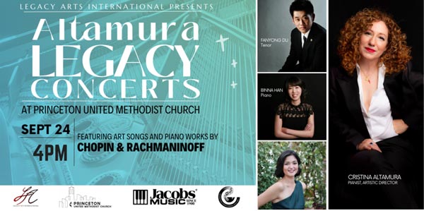 Legacy Arts International presents Altamura Legacy Concerts, a new concert  series
